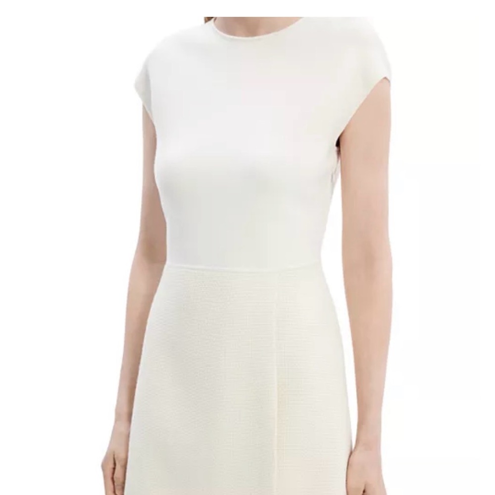 Theory plush tweed mini wrap dress